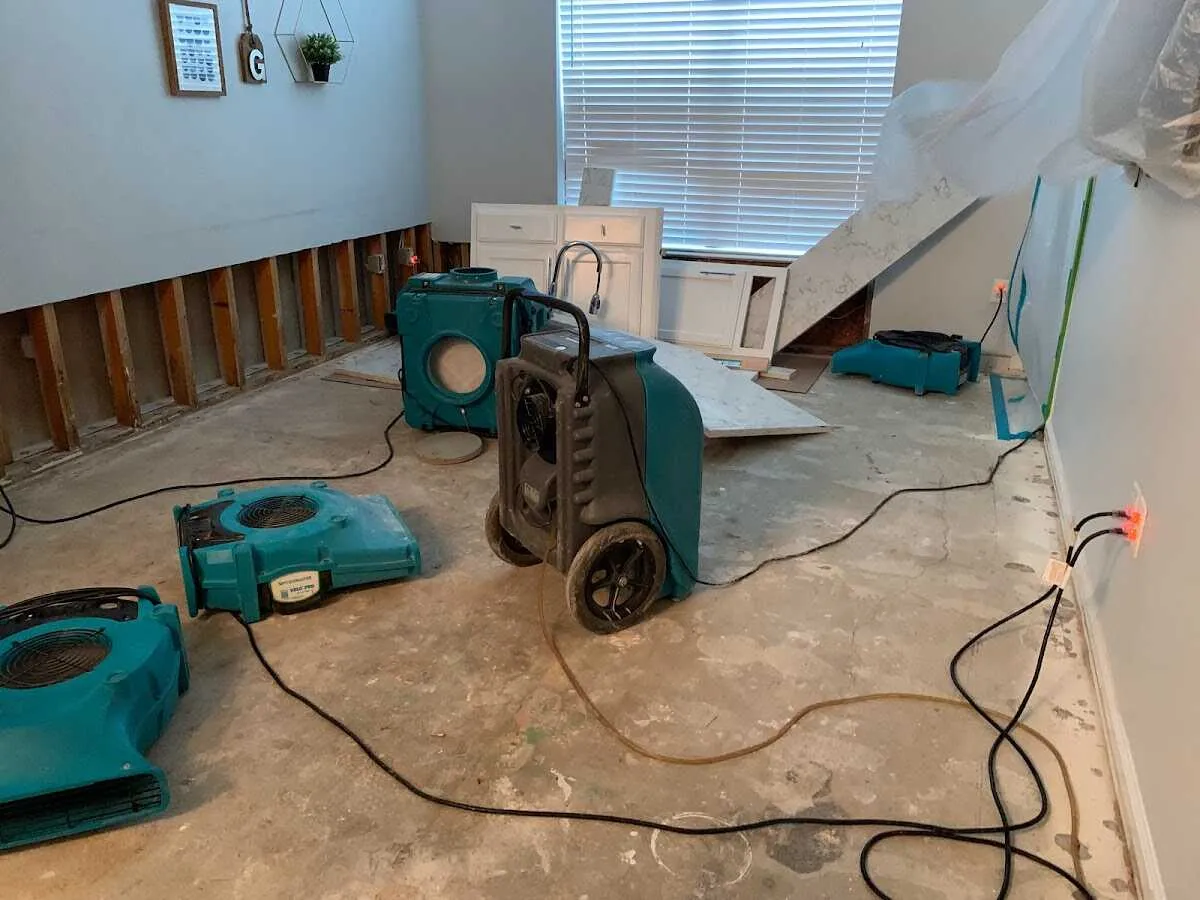 Dehumidifier in flood-cut room for Water Extraction & Removal in Hempfield